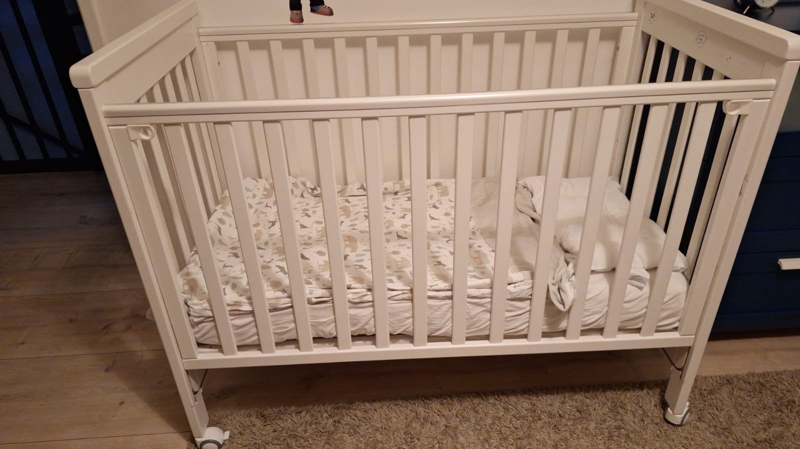 kinderbed Treppy Dreamy plus wit 60x120 ledikant aan bed, Ophalen of Verzenden, Gebruikt, Ledikant