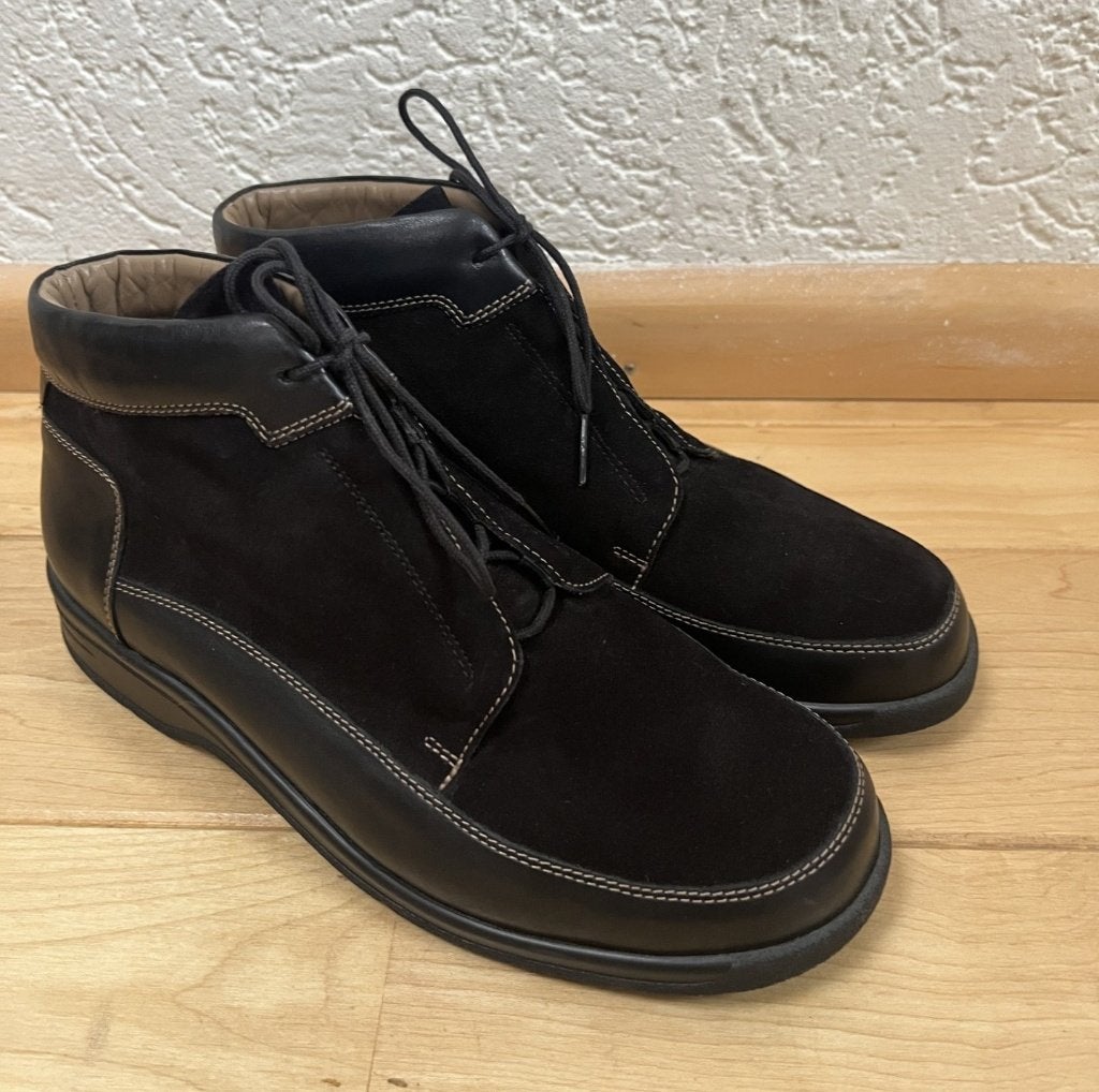 Durea Greenway enkel veter laarzen 38 1/2 zwart nubuck leer, Durea, Verzenden, Zwart, Lage of Enkellaarzen