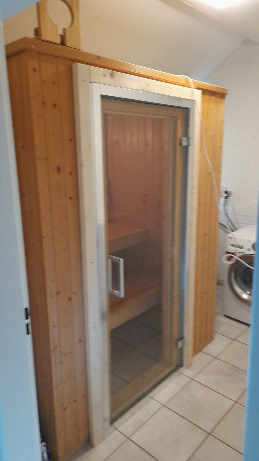 Finse sauna met nieuwe saunakachel z.g.a.n., Sport en Fitness, Sauna, Ophalen, Zo goed als nieuw, Fins of Traditioneel, Complete sauna
