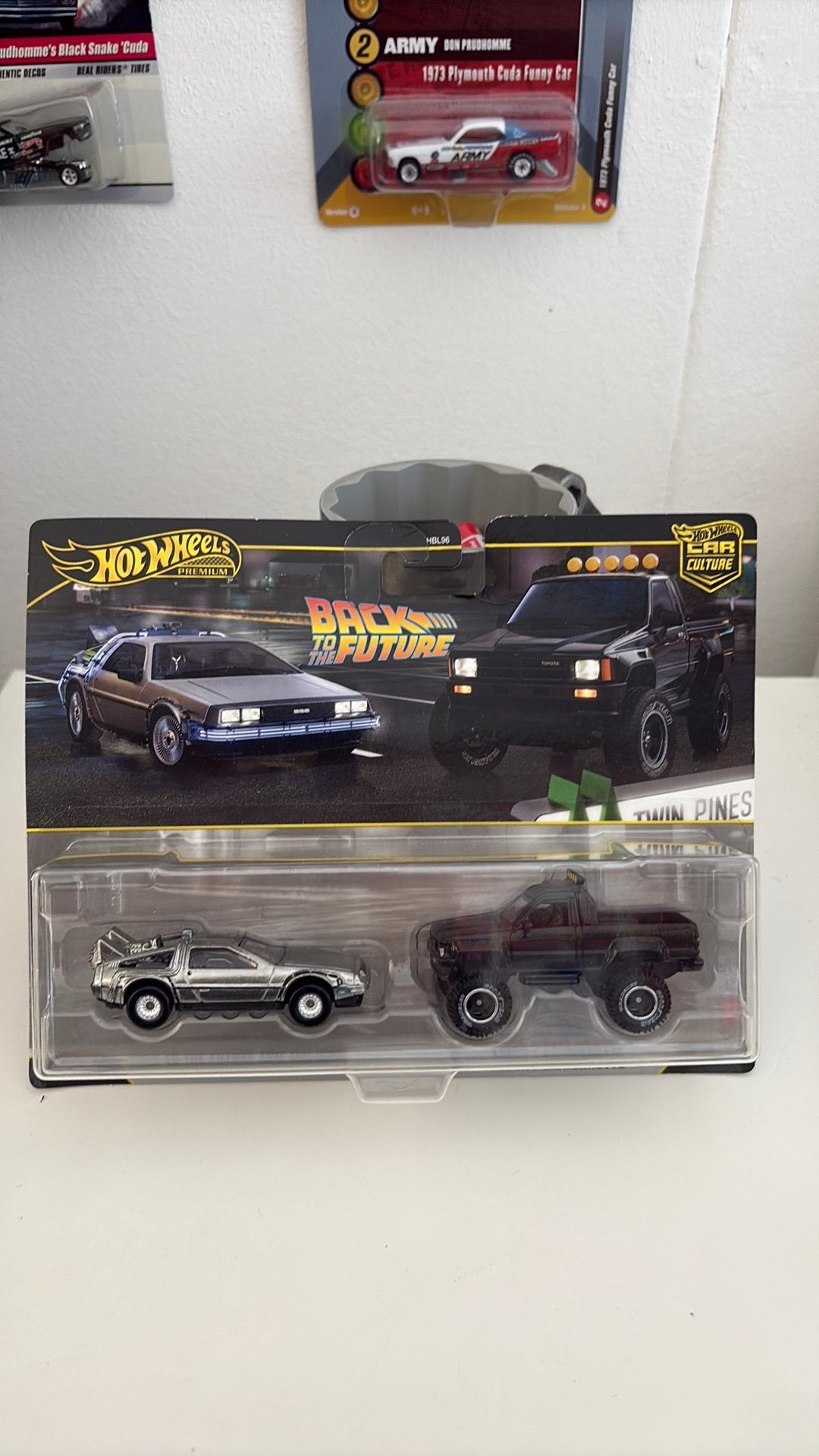 Hot Wheels Back to the Future set Delorean en Pick up 1/64, Ophalen of Verzenden, Nieuw, Auto
