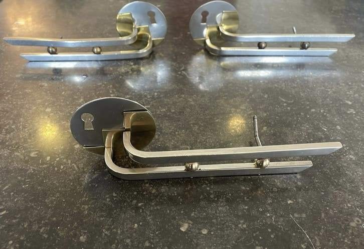 1-3x Art Deco Kastgreep met sleutelgat ANTIEK Ladegrepen, Antiek en Kunst, Ophalen of Verzenden