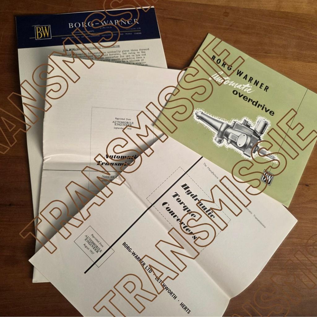 Transmissie jaren '60 Technische documentatie, Verzenden