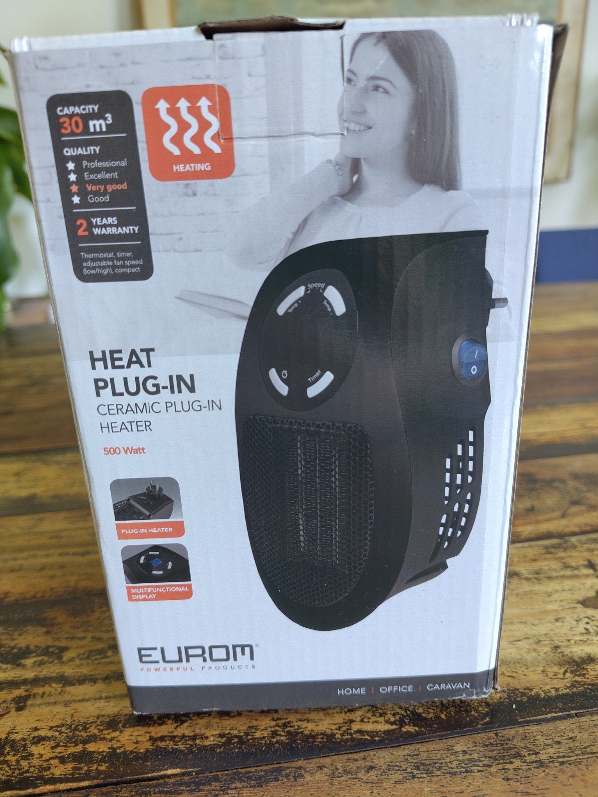 Eurom Heat Plug-In - Ventilatorkachel, Minder dan 30 cm, Overige typen, Minder dan 60 cm, Ophalen of Verzenden