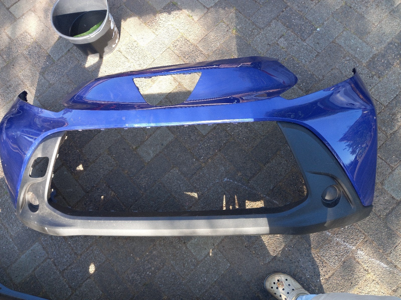 Toyota aygo Voorbumper - Gebruikt, Blauw, Auto-onderdelen, Ophalen, Gebruikt, Voor, Toyota