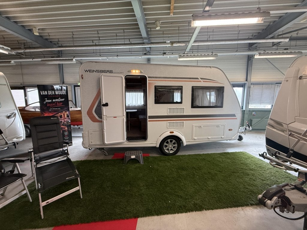 Weinsberg CaraOne 390 QD Lichtgewicht 4 Pers. BJ19, Caravans en Kamperen, Overige merken, Kachel, Bedrijf, Treinzit