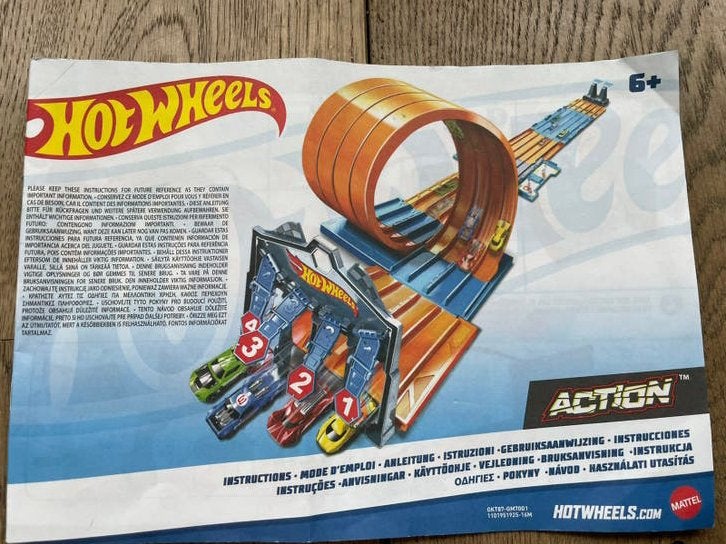 Hot Wheels Racebaan (met 30 autootjes), Ophalen, Racebaan, Zo goed als nieuw, Hot Wheels