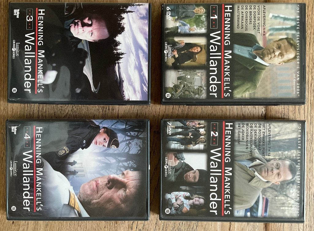 Henning Mankell’s Wallander - serie 1-4, Vanaf 16 jaar, Nederlands, Ophalen of Verzenden, Zo goed als nieuw