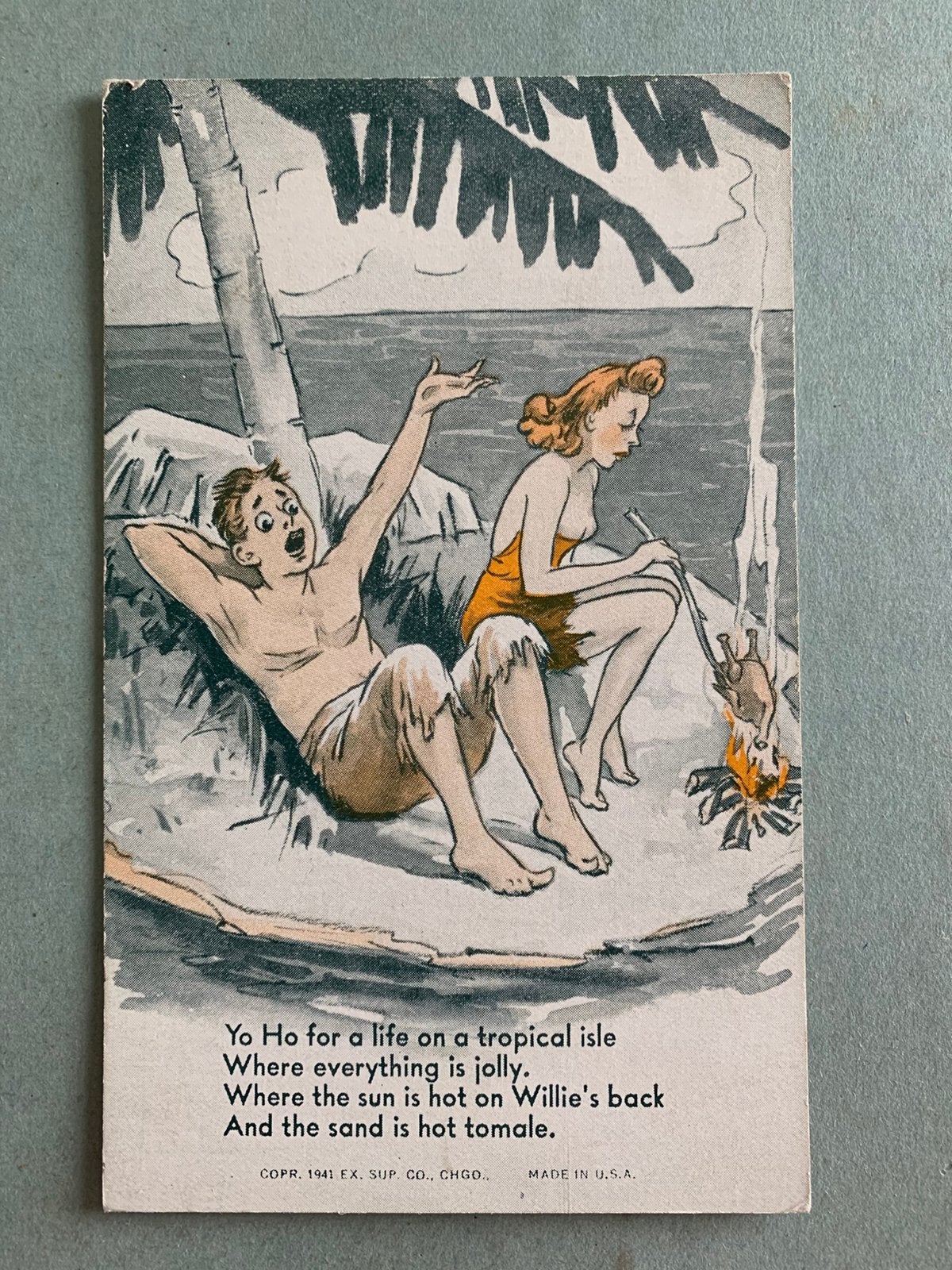 Op een onbewoond eiland, Verzamelen, Ophalen of Verzenden, 1940 tot 1960, Ongelopen, Overige thema's