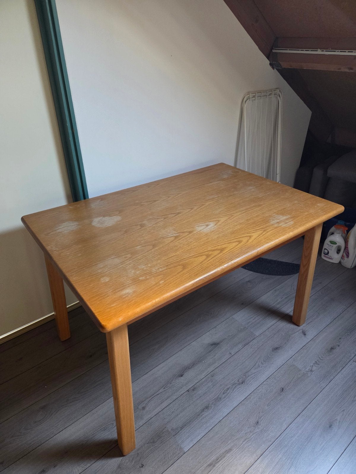 Massieve eiken houten tafel, Ophalen, Gebruikt, 100 tot 150 cm, Eikenhout
