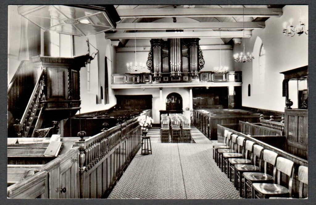 Oude Ansicht - Wijckel Ned. Herv. Kerk Herbouwd in 1671 Frl., Verzamelen, Ophalen of Verzenden, 1940 tot 1960, Ongelopen, Friesland