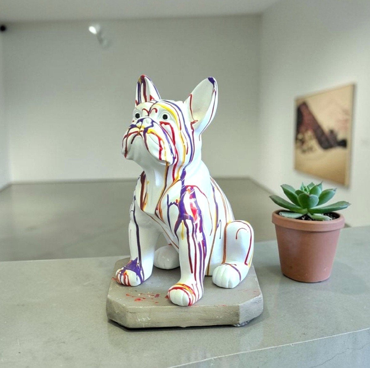 Franse bulldog beeld kat poezenbeelden kopen, Verzenden, Nieuw, Dier