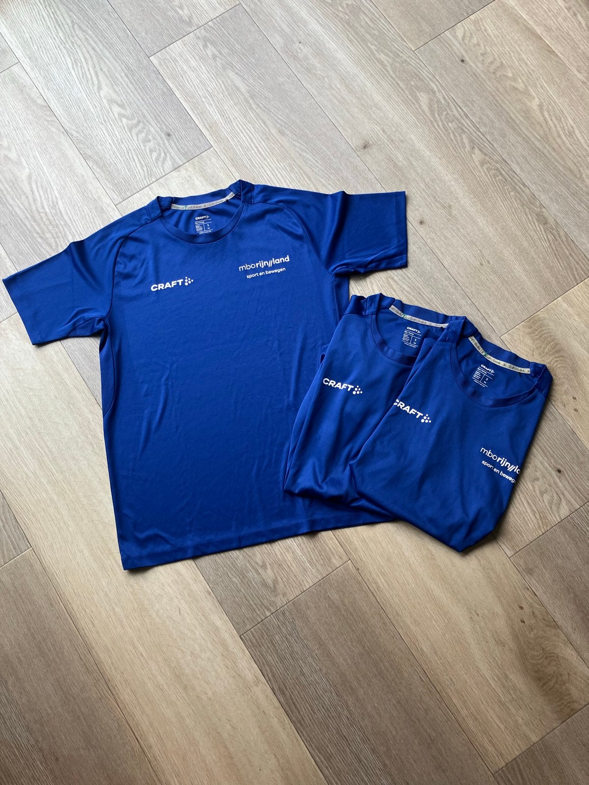 3 Craft sportshirts MBO Rijnland Sport en Bewegen Maat S, Blauw, Ophalen of Verzenden, Zo goed als nieuw, Algemeen