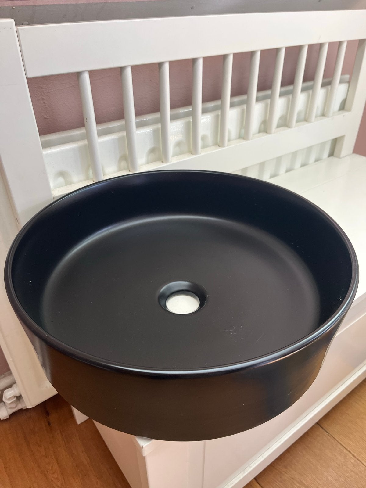 Ronde zwarte waskom - nieuw, Huis en Inrichting, Badkamer | Badkamermeubels, Ophalen, Minder dan 50 cm, Nieuw, Minder dan 25 cm