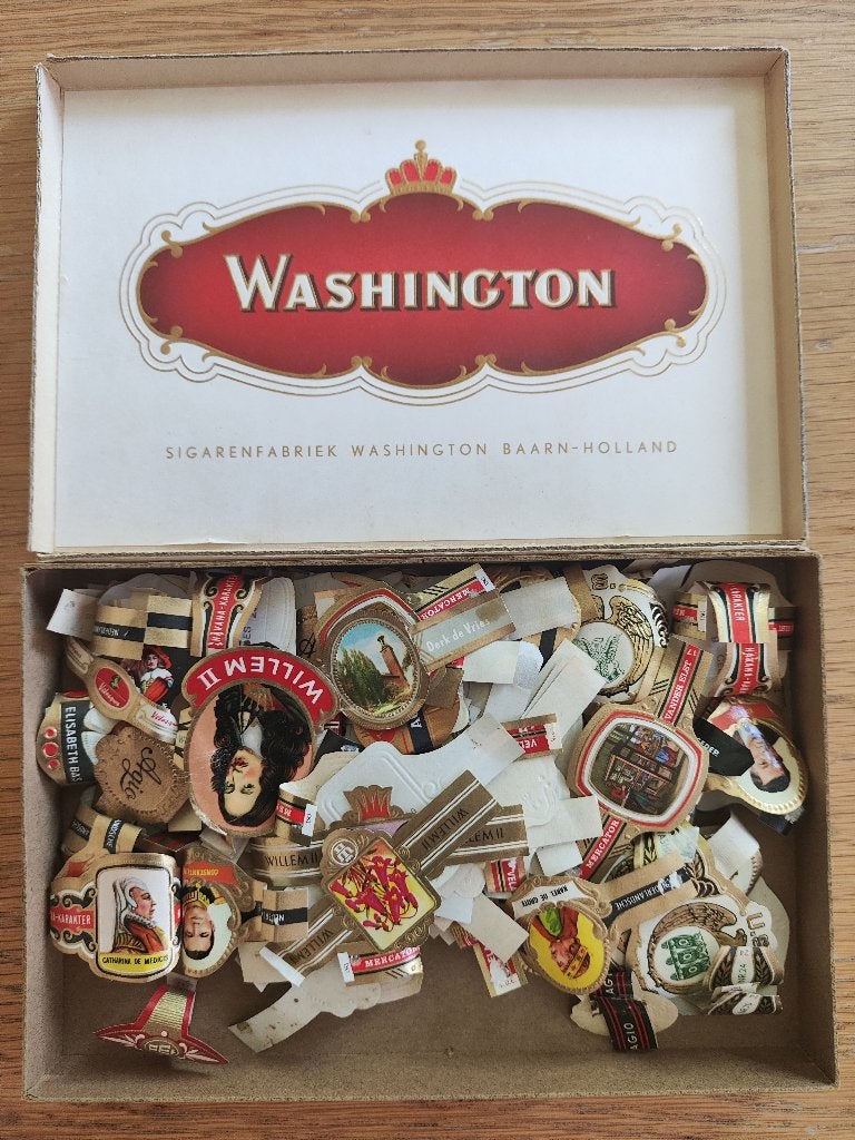 Sigarenbandjes collectie meerdere dozen boeken zakjes losse, Verzamelen, Ophalen of Verzenden, Sigarenbandjes