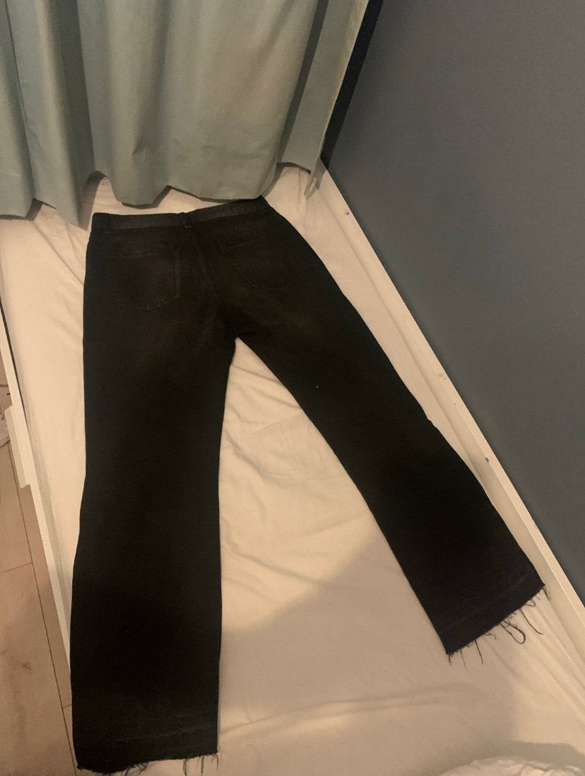 Bershka zwarte jeans met wijde pijpen, Ophalen of Verzenden, Gedragen