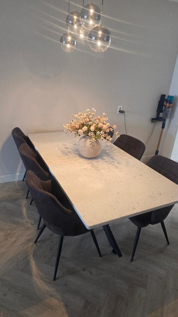 Luxe eettafel 200x100 cm – composiet blad – 6/8 personen, Huis en Inrichting, Tafels | Eettafels, Ophalen, 100 tot 150 cm, 200 cm of meer