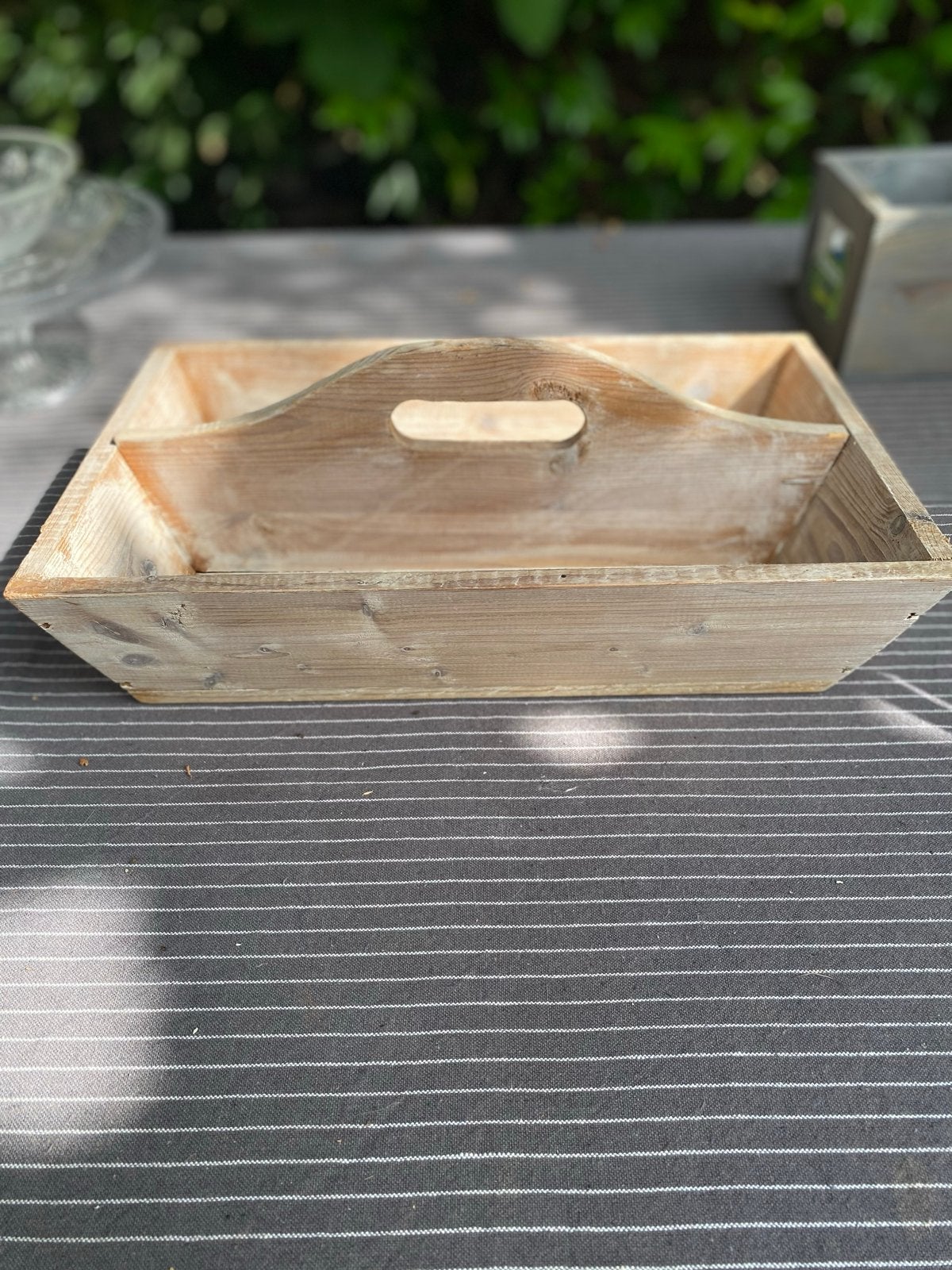 Houten dienblad / opbergbakje met handvat, Minder dan 50 cm, Gebruikt, Ophalen of Verzenden, 5 – 50