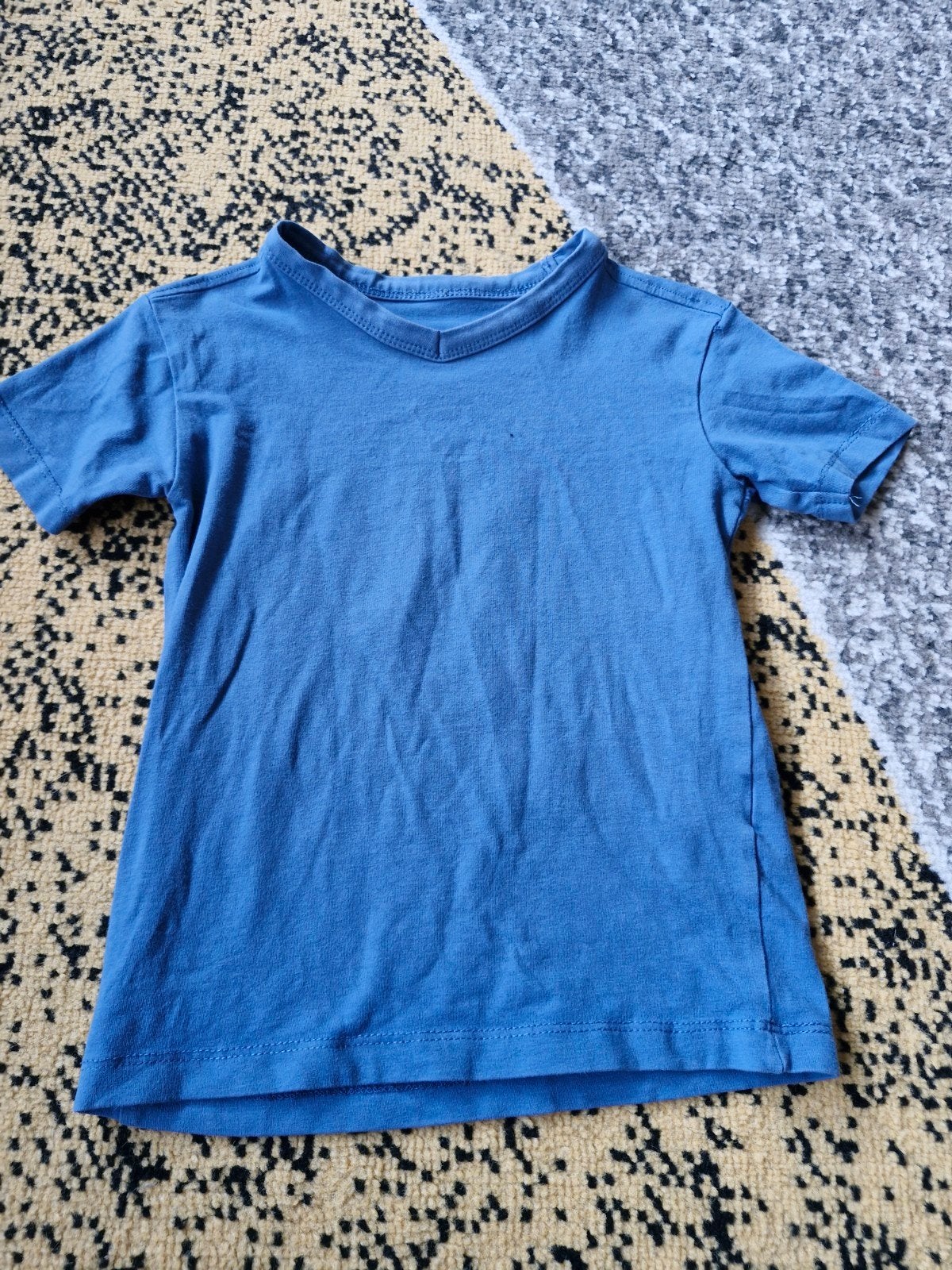 Blauw effen tshirt maat 98-104, Zeeman, Onbekend, Ophalen of Verzenden, Zo goed als nieuw