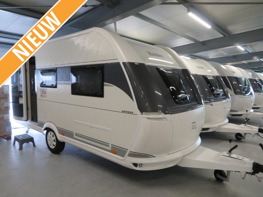 Hobby On Tour 460 DL, Caravans en Kamperen, Caravans, Schokbreker, Hobby, Treinzit, Tot en met 3