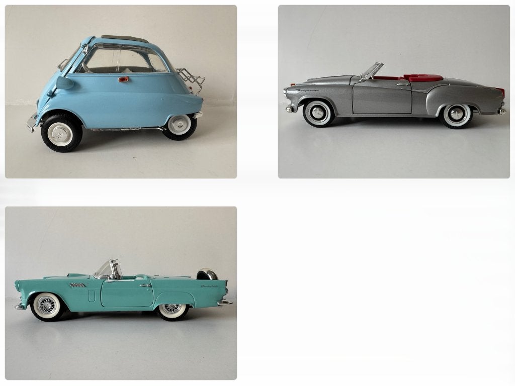 Revell: BMW Isetta, Borgward Isabella, Ford Thunderbird, Ophalen of Verzenden, Zo goed als nieuw, Auto, Revell