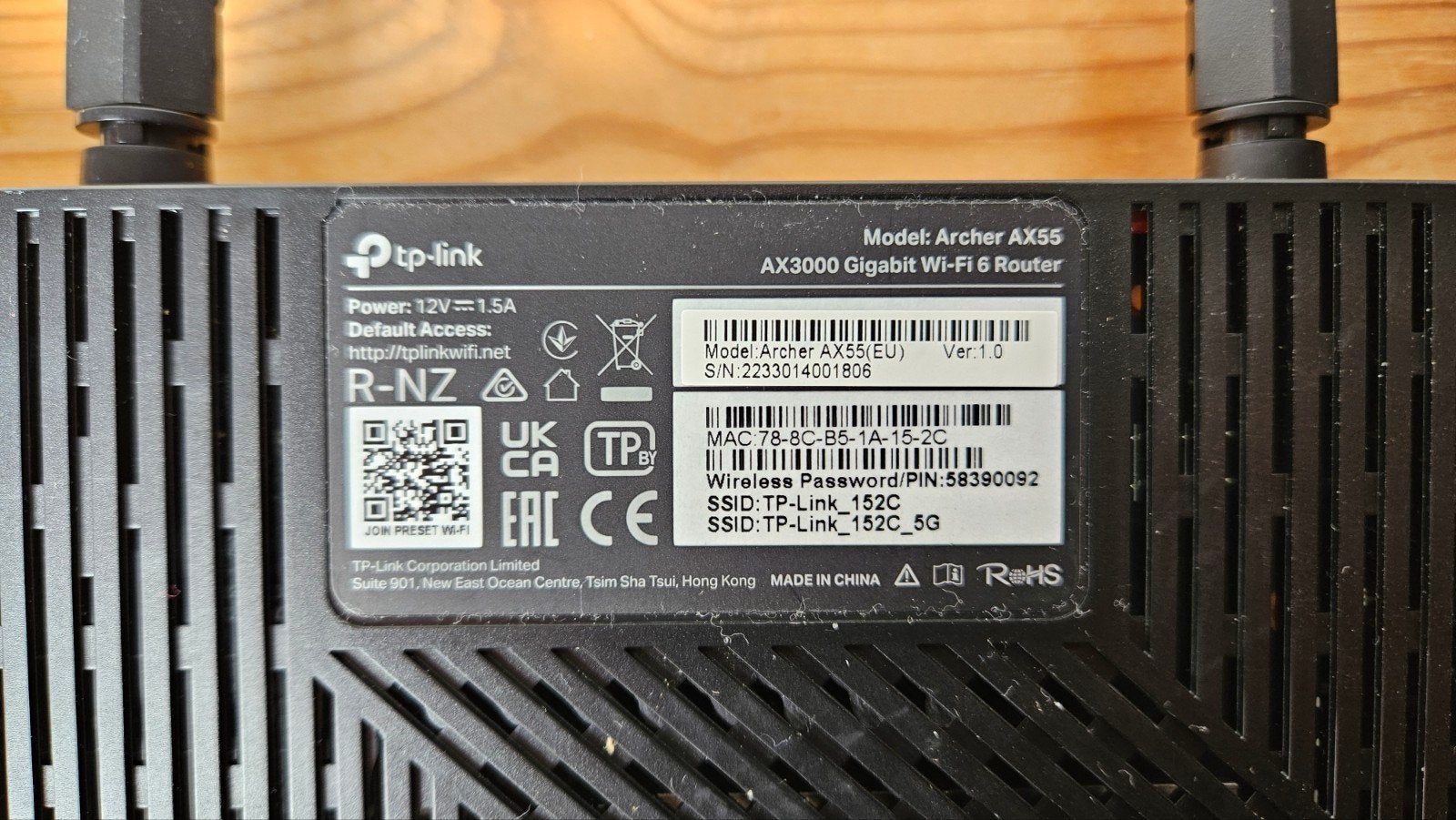 TP-Link Archer AX55 AX3000 Gigabit Wi-Fi 6 Router, Computers en Software, Routers en Modems, Ophalen of Verzenden, Zo goed als nieuw