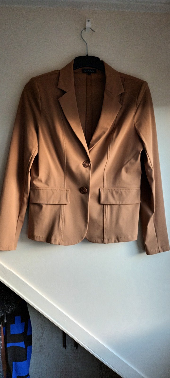 Mi piace blazer mt L en broek mt S in Camel kleur, Maat 38/40 (M), Mi Piace, Bruin, Verzenden