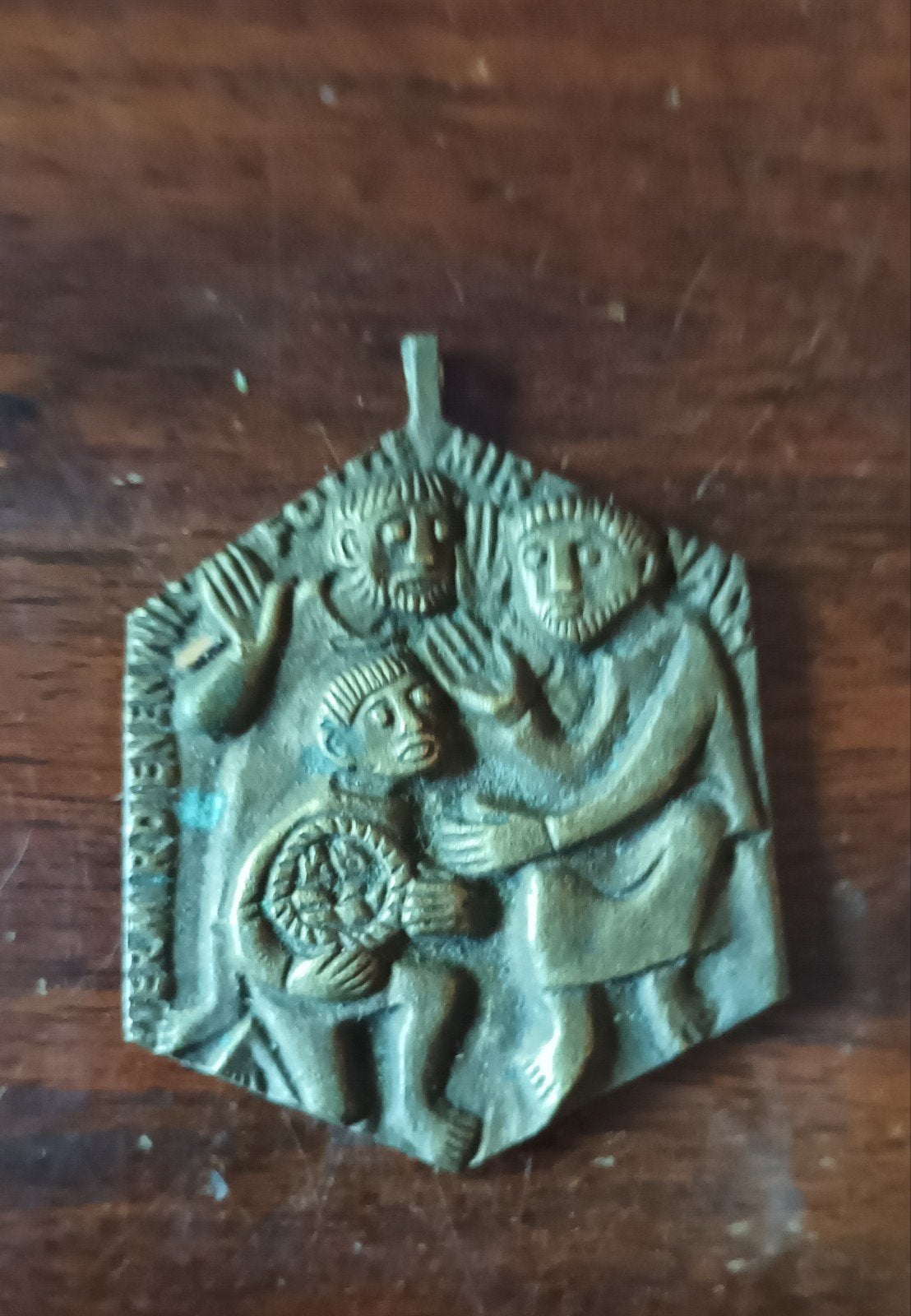 Hexagonaal Bronzen Medaillon Egino Weinert, Ophalen of Verzenden