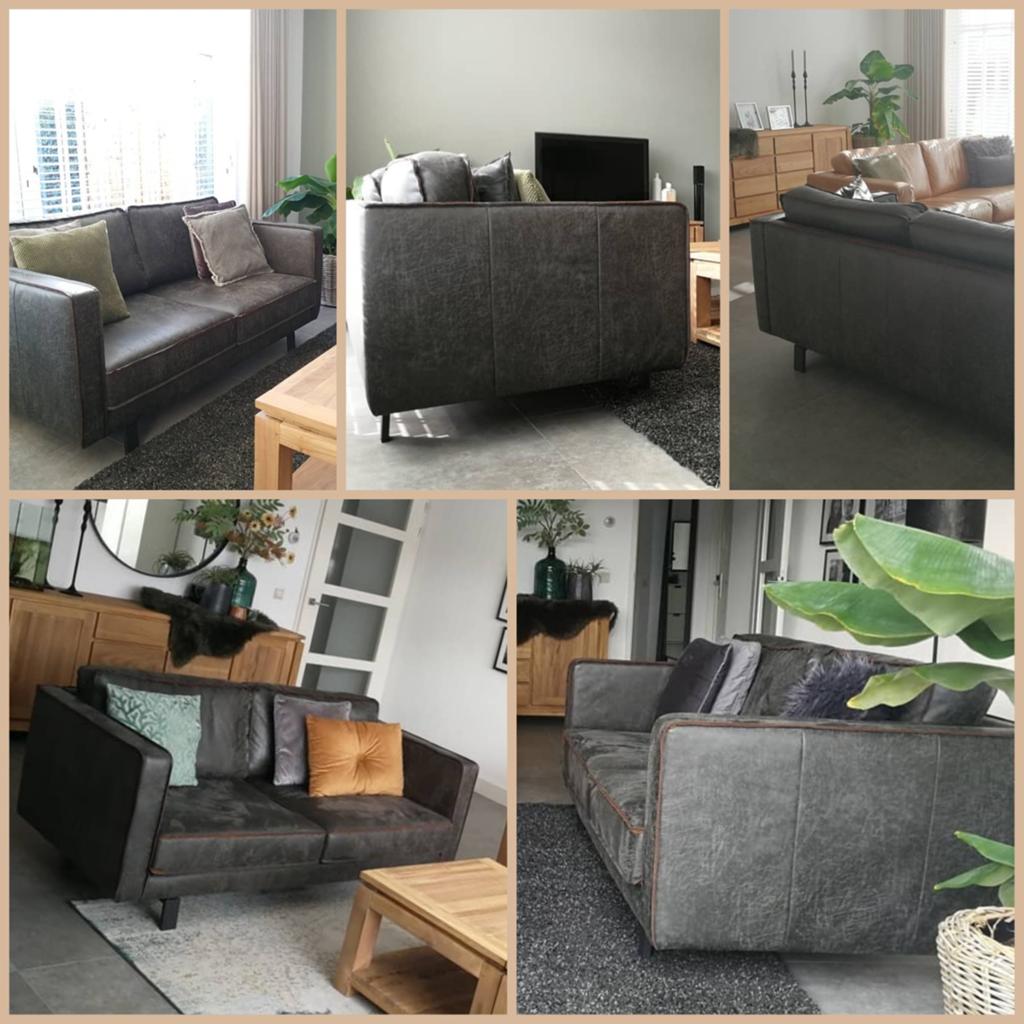 Antraciet kleurige bank van I-sofa!, Ophalen of Verzenden, Zo goed als nieuw, 75 tot 100 cm