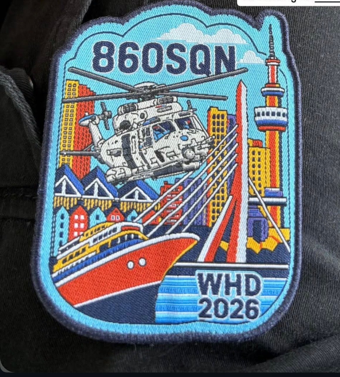 Patch Wereldhavendagen 2026 - 860SQN Helikopter, Ophalen of Verzenden, Nieuw, Overige typen