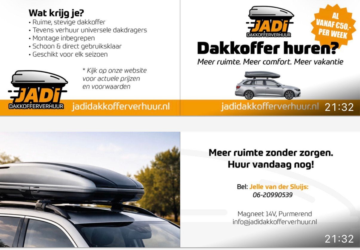 Dakkoffers en dakdragers te huur, Ophalen