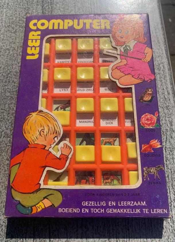 Vintage Leer Computer Educatief Spel met Kaarten, Verzamelen, Ophalen of Verzenden, Gebruikt