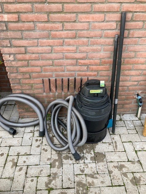 vijverstofzuiger, Ophalen, Vijverfilter