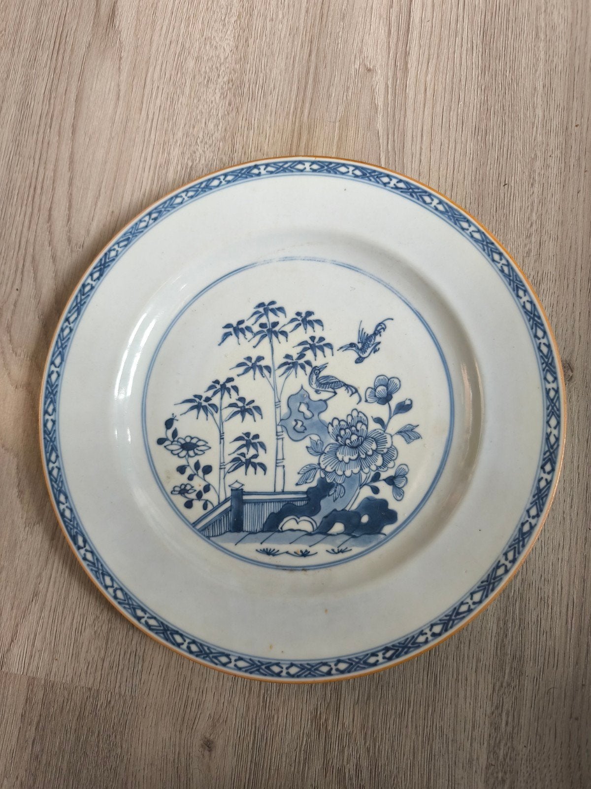 Chinees porseleinen bord, 18e eeuw, Qianlong periode, Ophalen of Verzenden