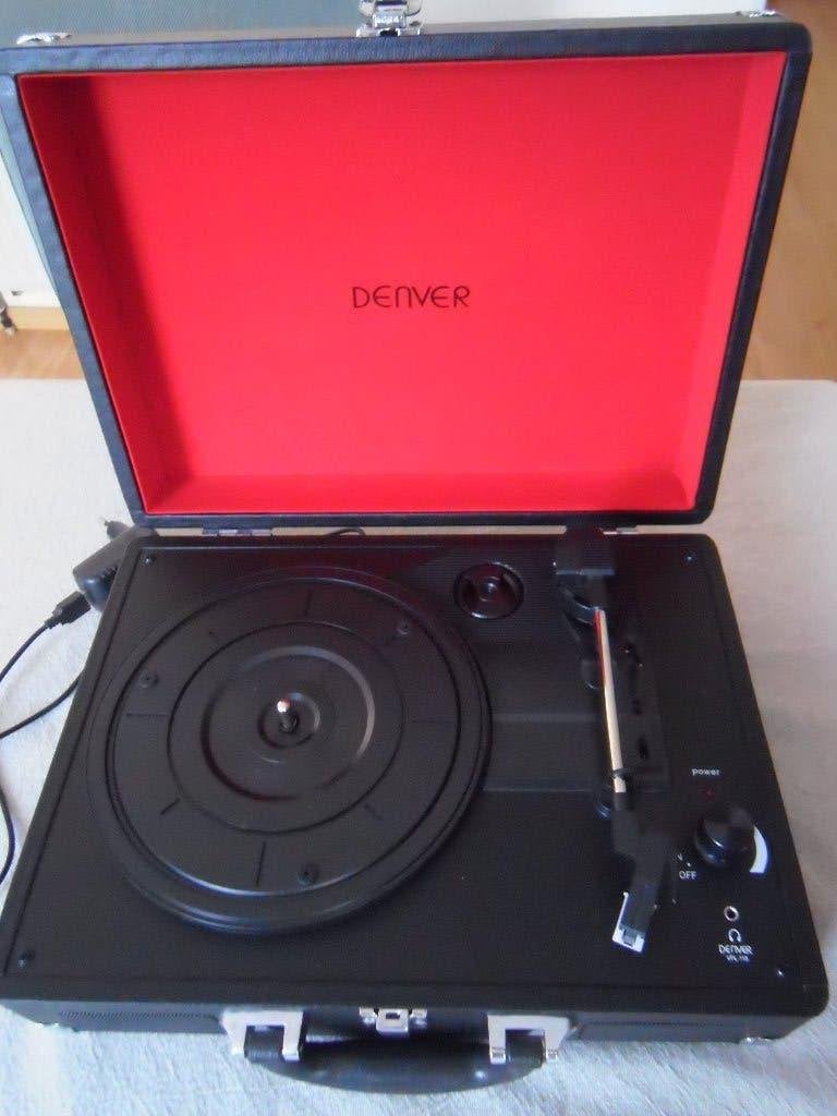 retro denver platenspeler in koffer VPL-118 black, Audio, Tv en Foto, Platenspelers, Ophalen, Gebruikt, Platenspeler, Overige merken