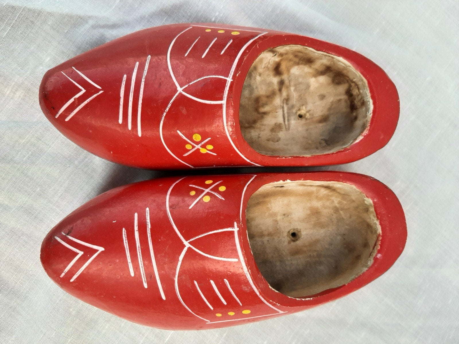 kleine oude kinderklompjes/ rood, Antiek en Kunst, Ophalen of Verzenden