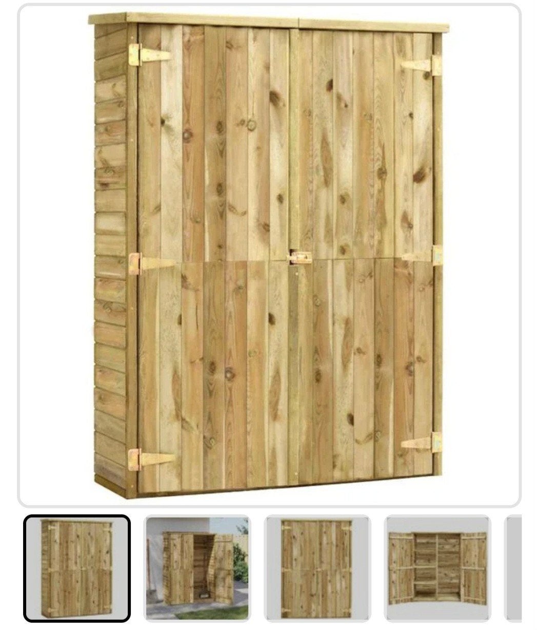 Tuinschuur hout NIEUW VidaXL 123x50x171 bouwpakket, Ophalen, Nieuw, Hout, Overige typen