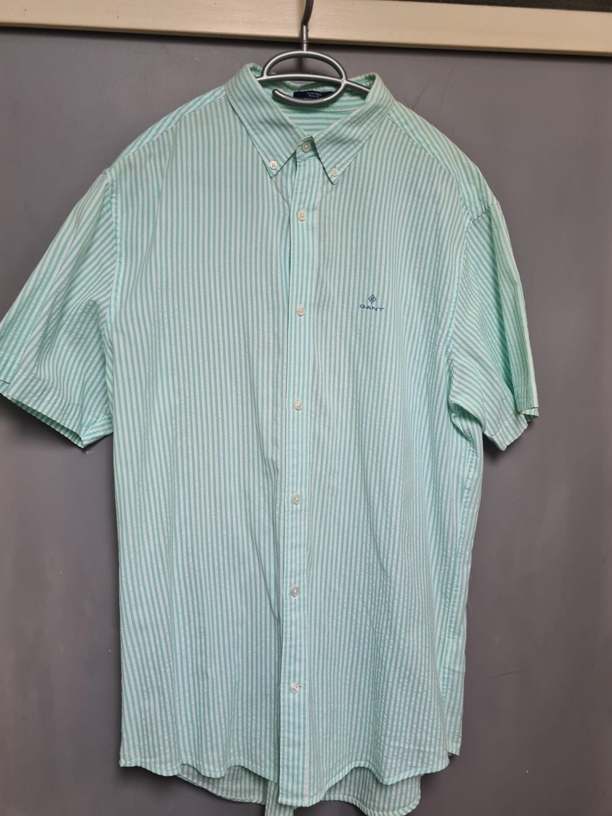Als NIEUW!! - GANT - Overhemd, Korte Mouw, Maat L., GANT, Ophalen of Verzenden, Zo goed als nieuw, Halswijdte 41/42 (L)