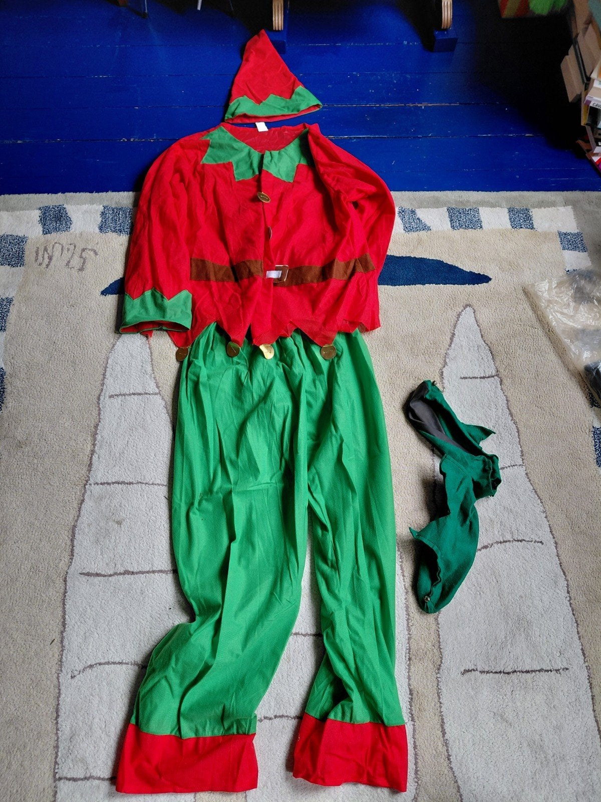 Elfenkostuum Man - Maat Large - Kerst/Carnaval, Ophalen of Verzenden