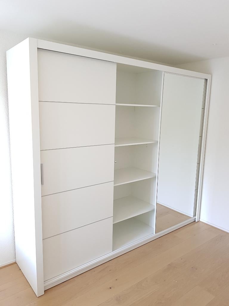 VOORRAAD Witte 4-delige slaapkamer 160x200 cm | kast B250 cm, Ophalen of Verzenden, Nieuw, Tweepersoons, Complete slaapkamer, gratis bezorging, montage tegen meerprijs