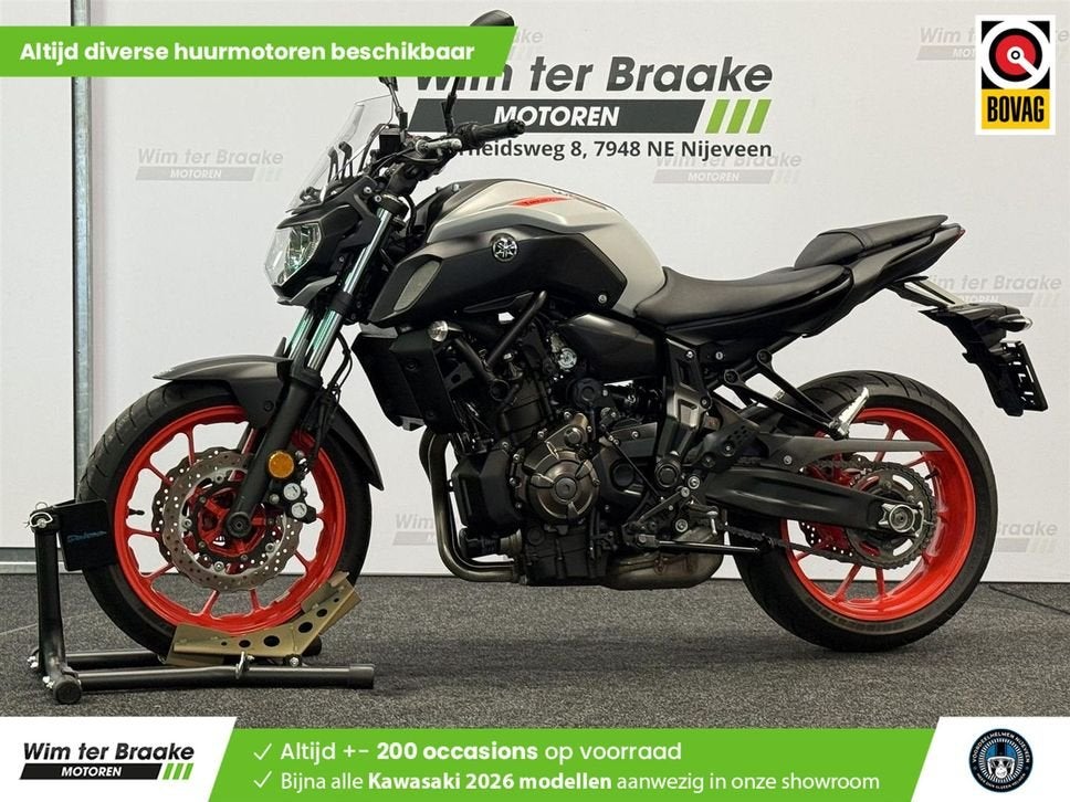 Yamaha MT 07 ABS (bj 2019) 16,517 km, Motoren, 2 cilinders, Motorrijbewijs A, Bedrijf, Onbekend
