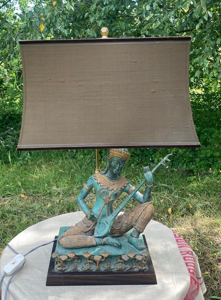 Vintage Design Boeddha lamp, Ophalen of Verzenden, Zo goed als nieuw, Minder dan 50 cm