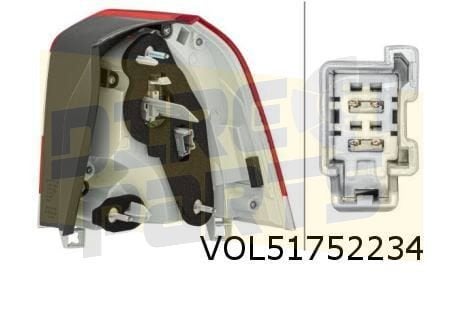 Volvo V70 / XC70 achterlicht Rechts buiten (LED) OES! 313959, -, Verzenden, -, Nieuw