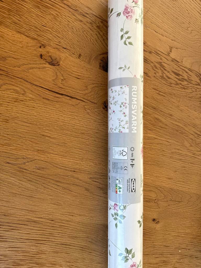 IKEA RUMSVARM Behang met rozenpatroon, Ophalen of Verzenden, Wit