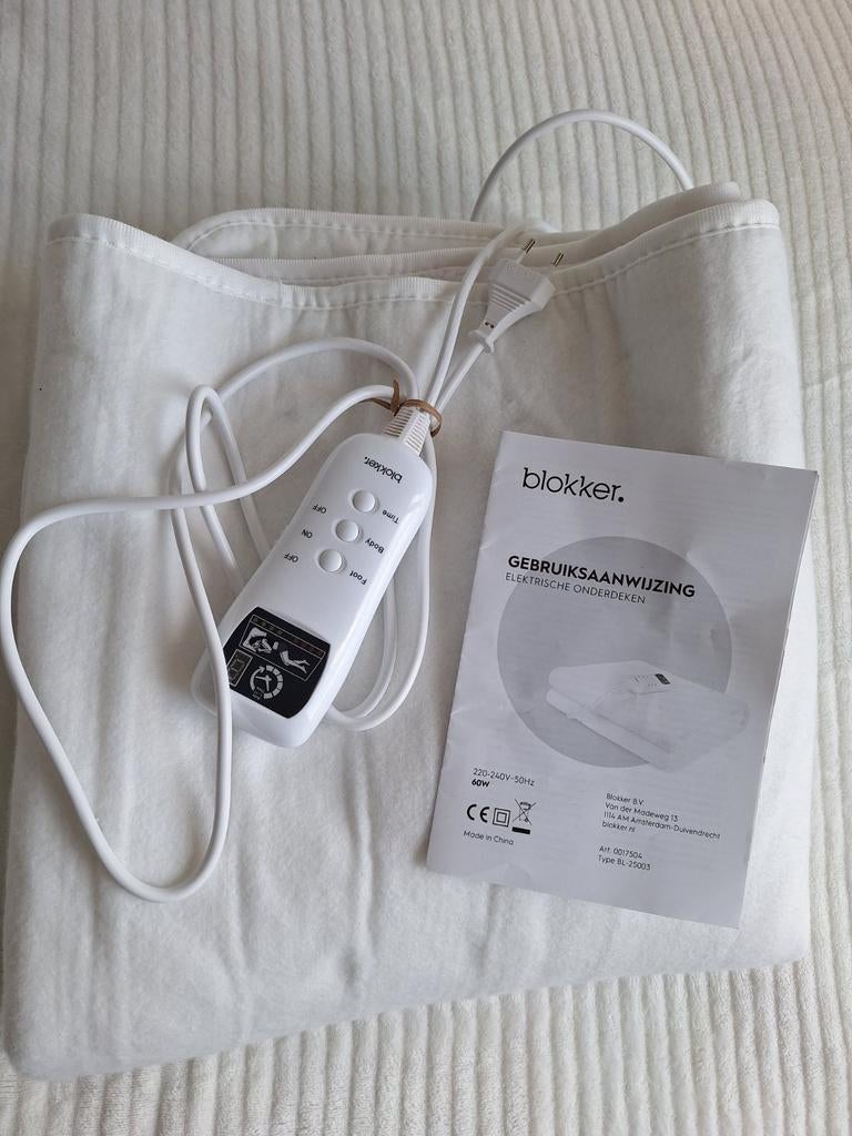 Electrische deken nieuw, + gratis armband, Huis en Inrichting, Slaapkamer | Bedden, Ophalen