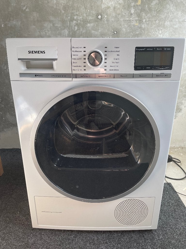 Siemens iQ800 wasdroger - defect, Ophalen, Anti-kreukfase, 8 tot 10 kg, Voorlader