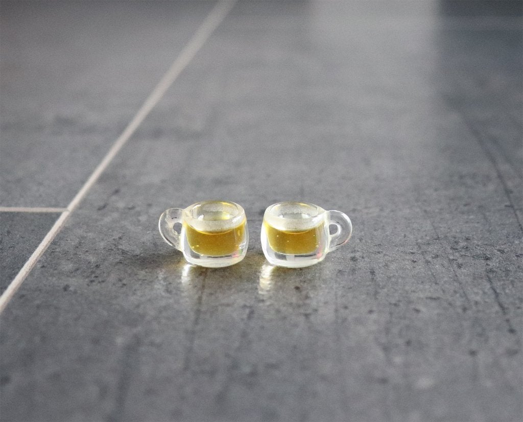 Glaasjes glas warme beker thee miniatuur nieuw 1:12 - 2st, Ophalen of Verzenden, Nieuw, Decoratie