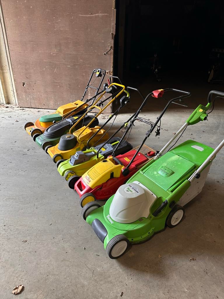 Diverse grasmaaiers te koop - Verschillende modellen, Tuin en Terras, Grasmaaiers, Ophalen, Cirkelmaaier, Elektrische grasmaaier
