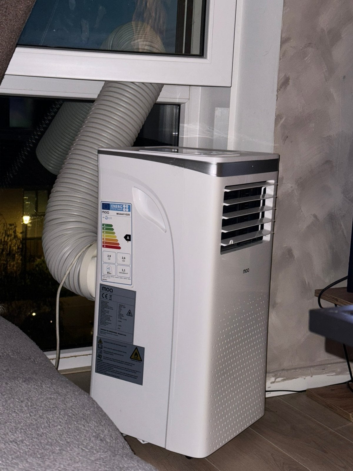 Mobiele airco (met wifi) 10000 btu, Ophalen, 3 snelheden of meer, Zo goed als nieuw, Afstandsbediening
