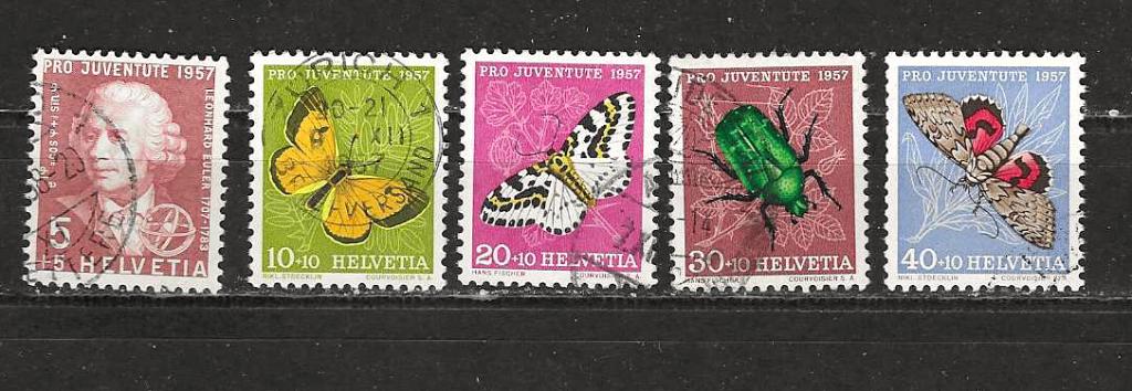 Dieren Zwitserland 648-652, Ophalen of Verzenden, Gestempeld, Dier of Natuur