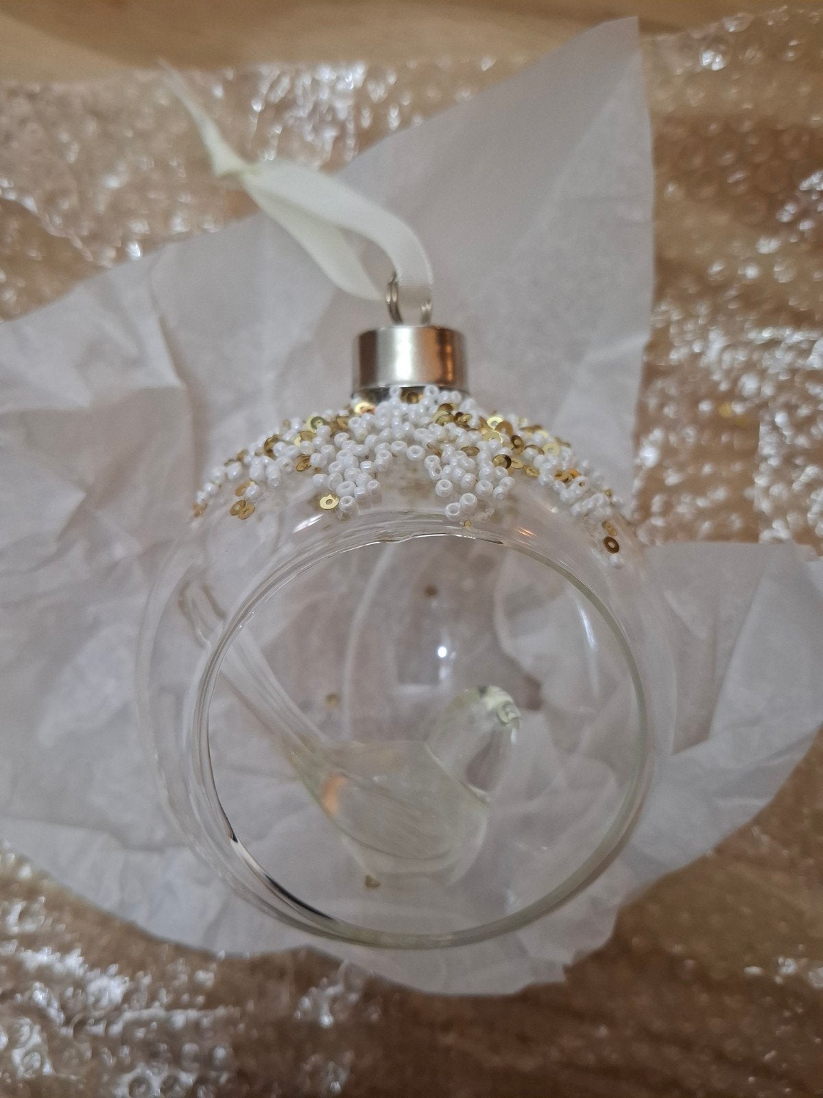 Riviera Maison Kerstbal Goud - Petit Bird Ornament - Ø12cm, Ophalen, Nieuw